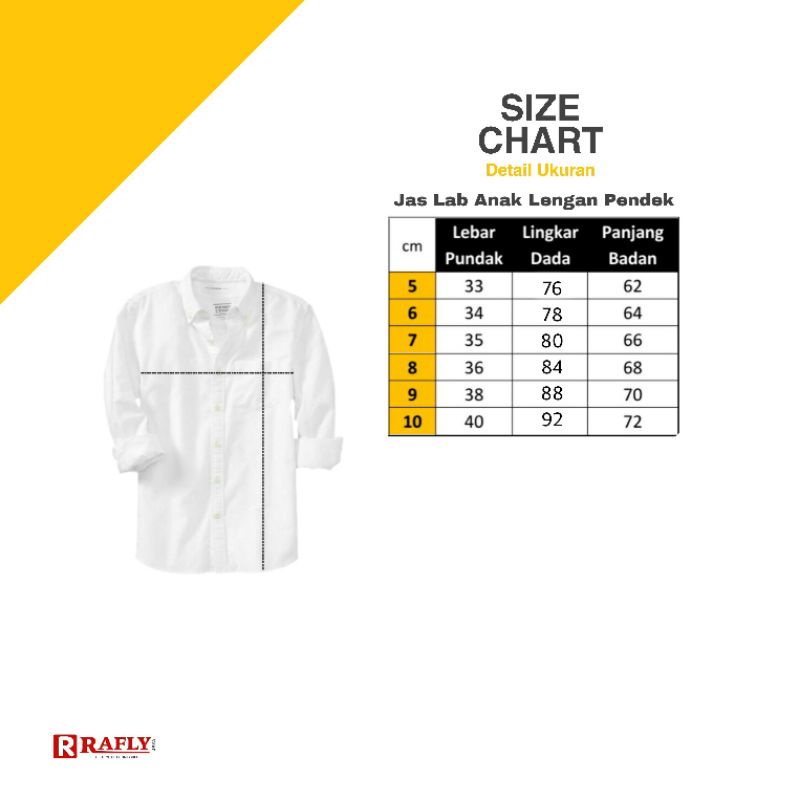 Jas Lab Anak - Jas Laboratorium Anak Lengan Pendek / Rafly Jaya