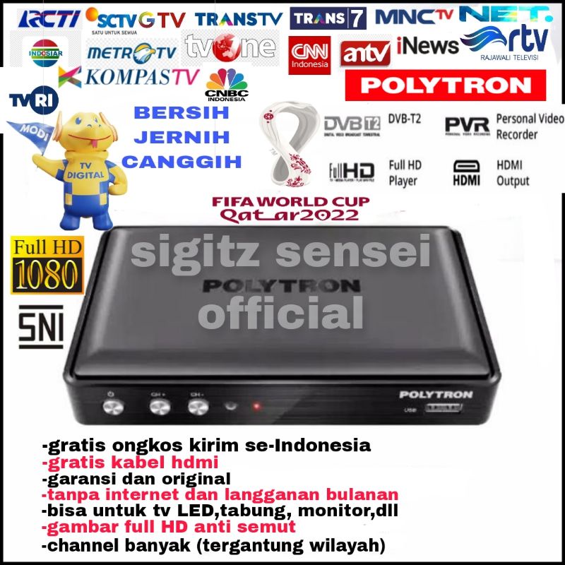 tv digital set top box Polytron pdv 600T2 610T2 dvb t2 stb dvbt2 tv tabung tv led