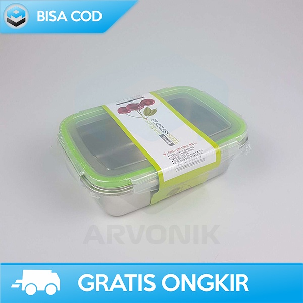 KOTAK MAKAN BENTO LUNCH BOX STAINLESS STEEL FOOD GRADE GOOD QUALITY