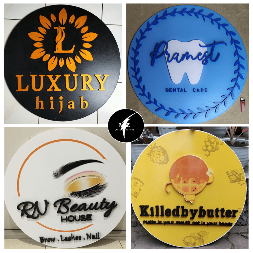 CUSTOM Logo Kayu TImbul dengan Lampu LED - Hiasan Dinding Murah DEKORASI RUMAH TULISAN NAMA CUSTOM K