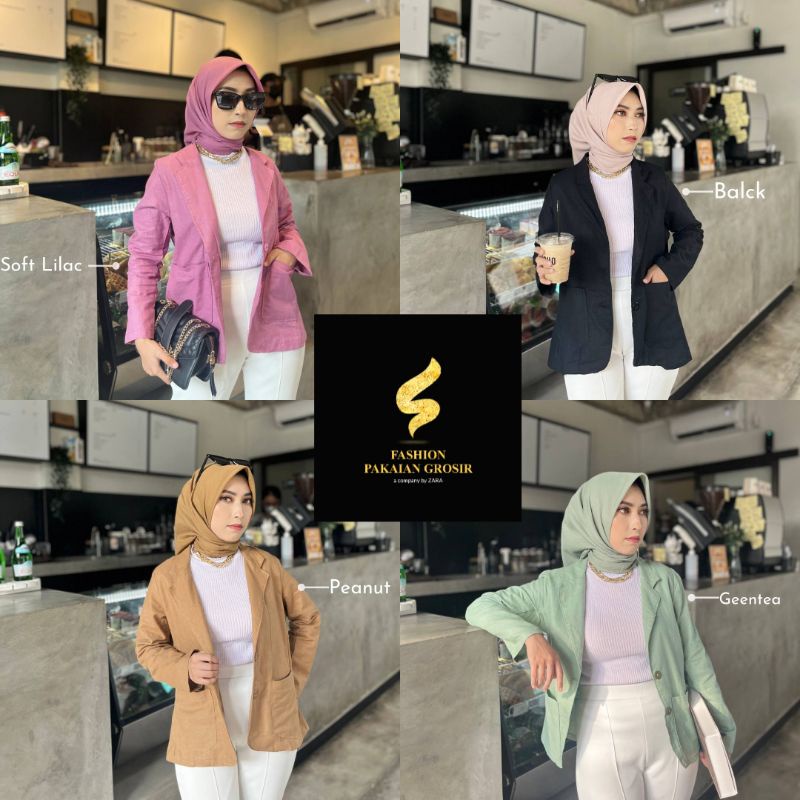 BLAZER WANITA ATASAN PAKAIAN WANITA GROSIR JUMBO LD 105 110