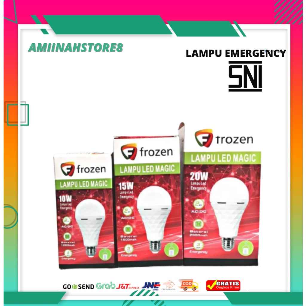 LAMPU EMERGENCY LAMPU MAGIC FROZEN 10 / 15 / 20 WATT EMERGENCY LISTRIK