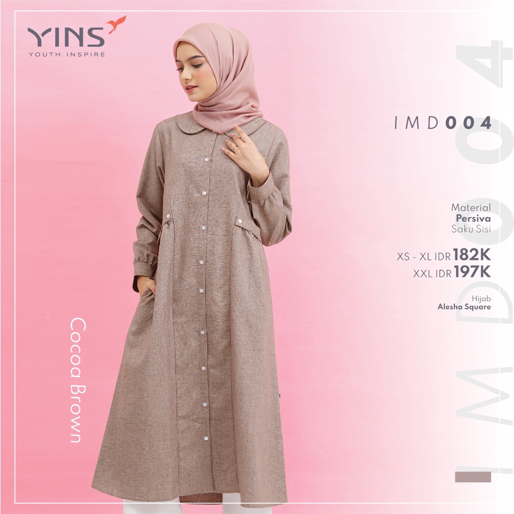 [BISA COD] Inspire Midi Dress IMD 04 Bahan Persiva Midi Dress Simpel Polos by Inspire