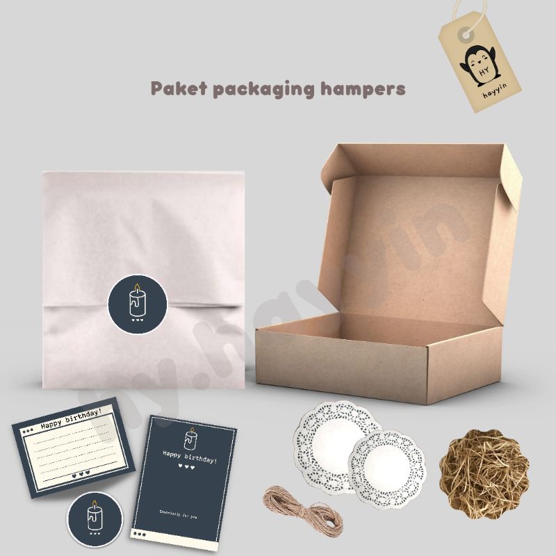 

paket packaging hampers tinggi dus 8cm