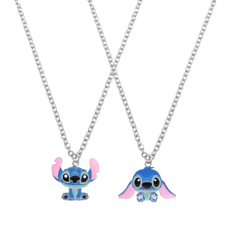 KALUNG LILO STITCH BIRU NECKLACE AKSESORIS FASHION LUCU IMPOR