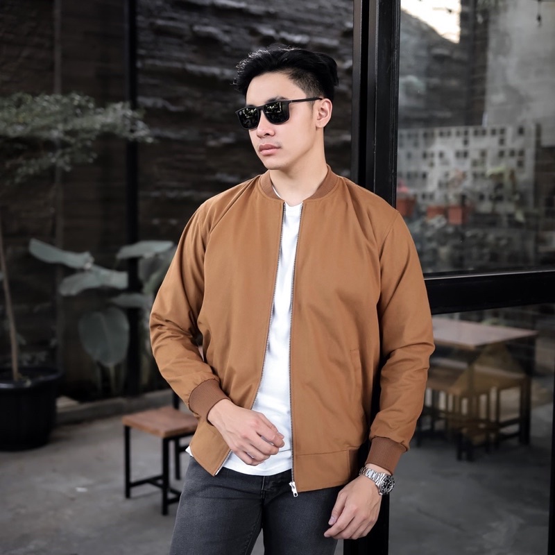 (COD) JAKET BOMBER CANVAS PRIA BERKUALITAS 100% ORIGINAL BASIC_PRIMA