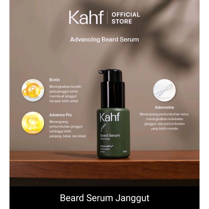 Kahf Hair Serum 30 Ml &amp; Advancing Beard Serum Penumbuh Jenggot dan Rambut