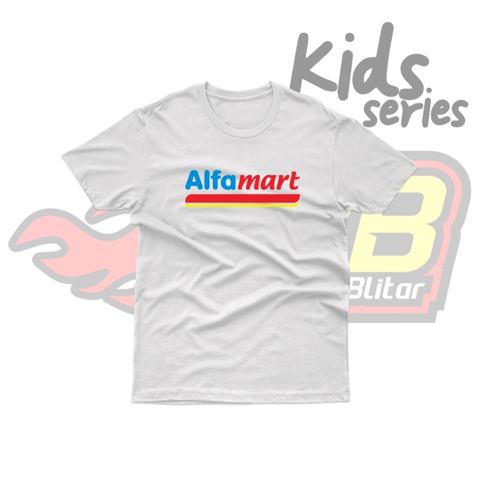 Baju Kaos Distro Anak Alfamart Katun COmbes 1-12 Tahun