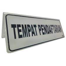 

GM label meja acrylic akrilik tempat pendaftaran