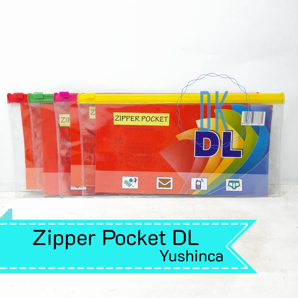 

Zipper Pocket / Map Resleting DL 13x25 cm