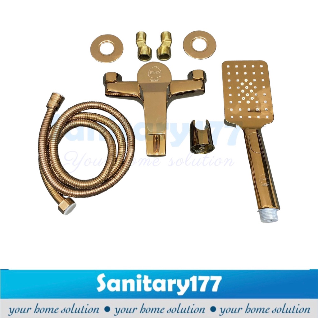 Kran Panas dingin Bathtub roseGold brass eixo-keran mixer antik elite kuningan kotak  minimalis ROSE GOLD kran bakip kamar mandi bathroom faucet