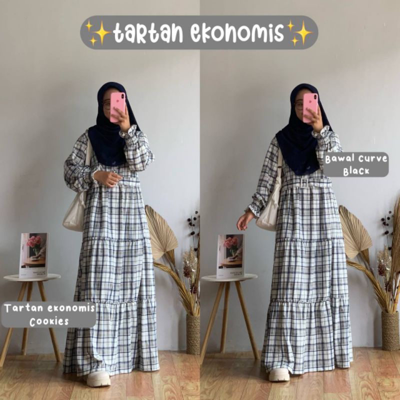 Gamis Tartan ekonomis
