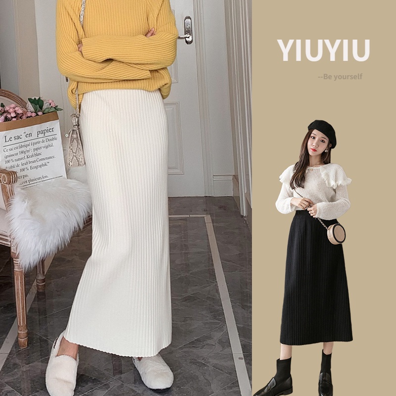 YIU YIU Rajut - Korean Rok Span Rajut Import Rok Rajut Panjang Vintage Knit Skirt