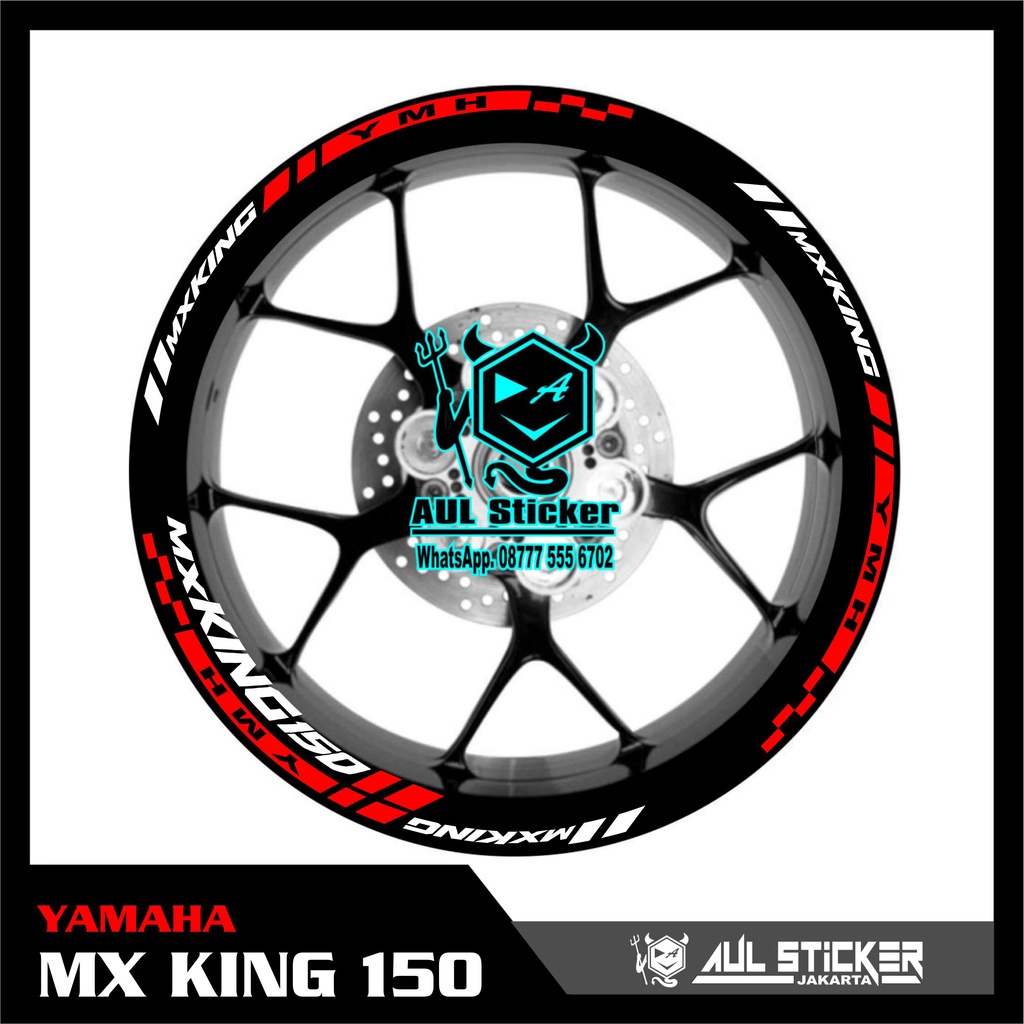STICKER VELG YAMAHA MX KING 150 NEW DEPAN BELAKANG