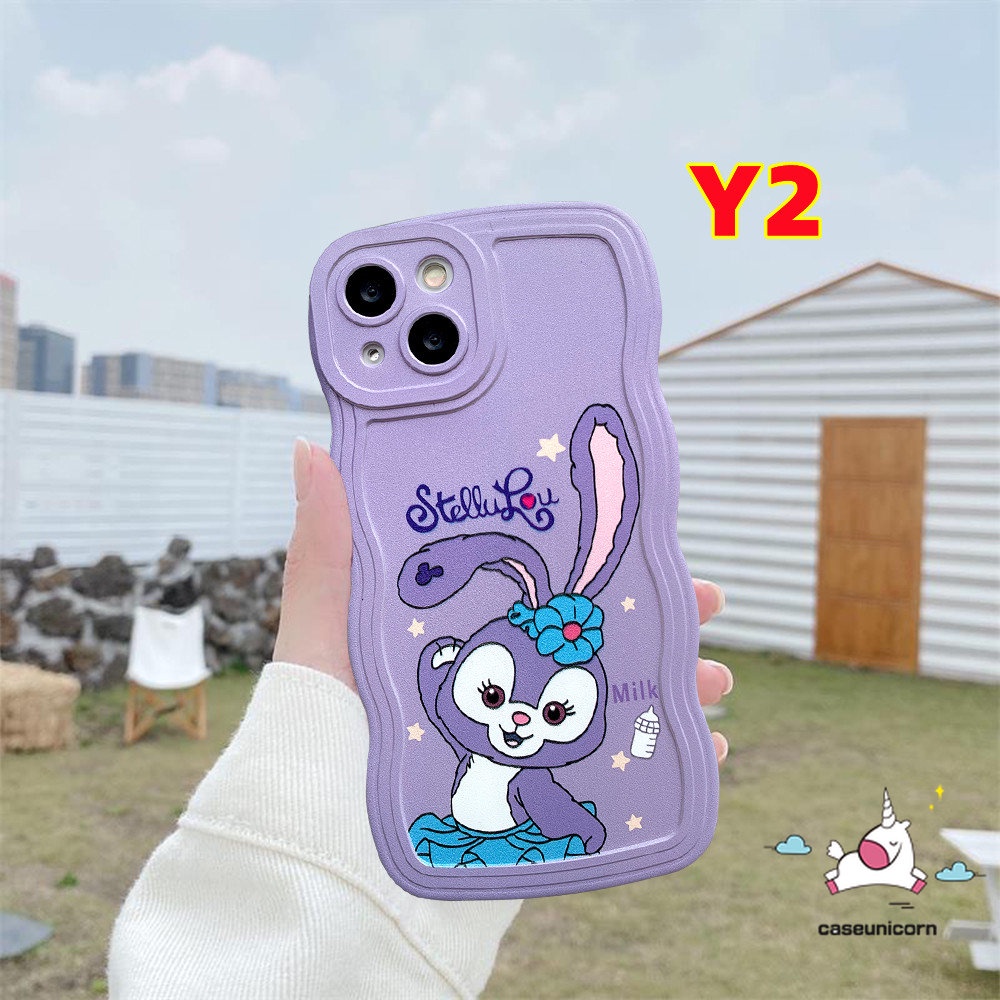 Casing Redmi 9T 12C 10C 10 9 9A 9C NFC 10A A1 A1+POCO M3 X3 NFC Pro Redmi Note10 11 11s 10s 8 9 Note 11 10 Pro 11Pro+9Pro 9s Wavy Edge Cute Strawberry Bear StellaLou Sarung Soft Case