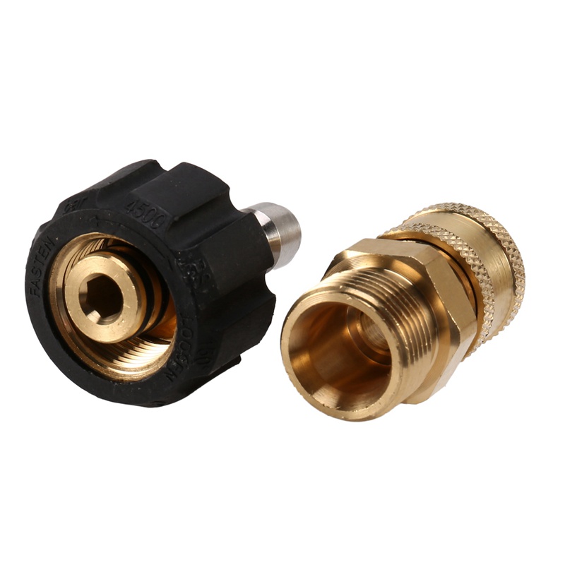 Set Adaptor Mesin Cuci Pressure Washer M22 To1/4 Inch Quick Connect Kit, Kit Quick Connect M22 14Mm To1/4 Inch