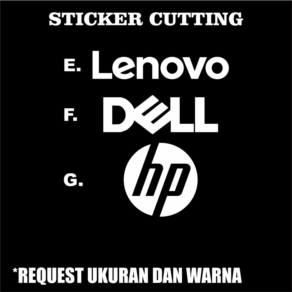 Stiker Sticker Merek Laptop Lenovo,Dell,Hp Dll