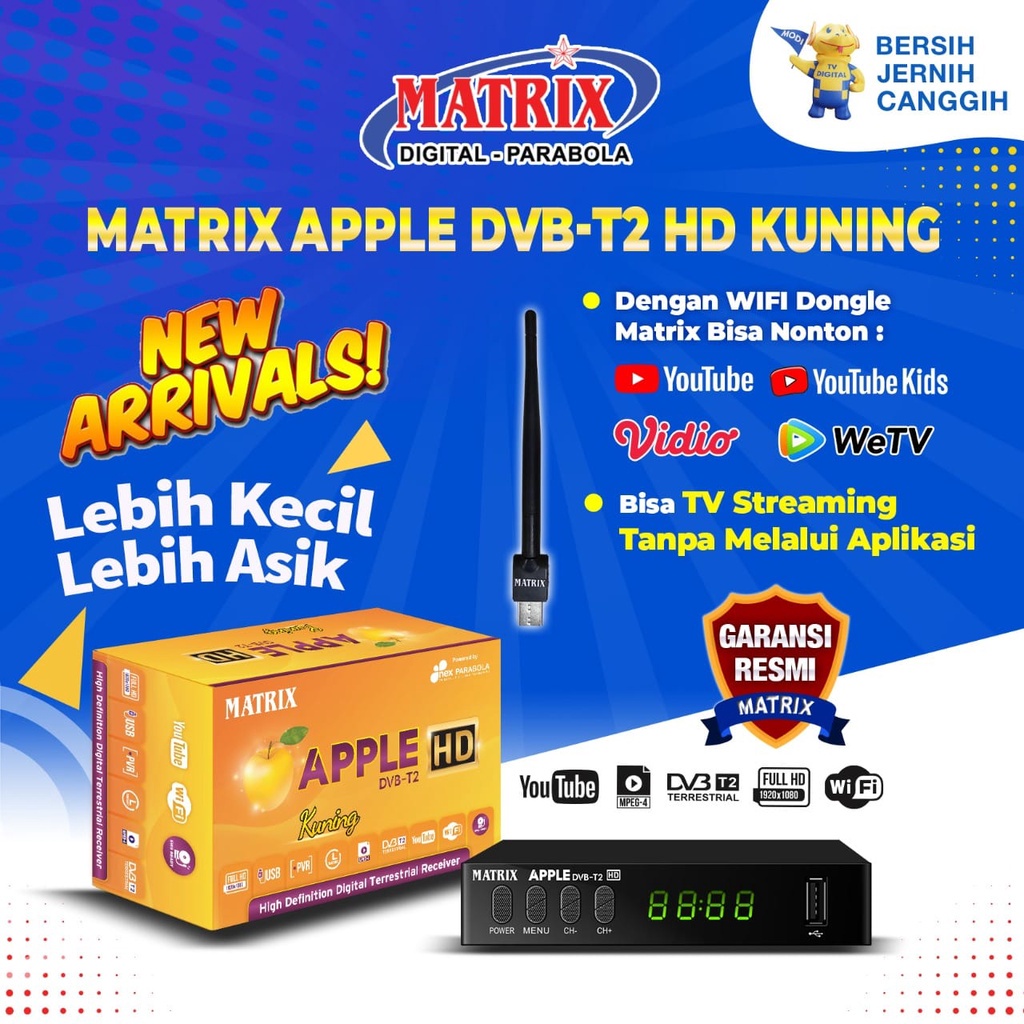 Set Top Box Tv Digital Matrix DVB T2 Apple HD EWS