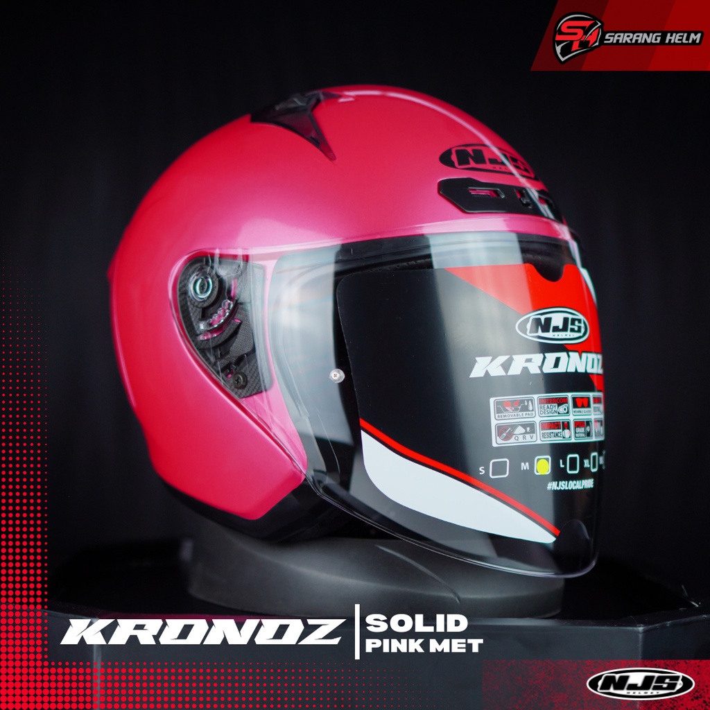 NJS Kronoz Solid - Helm Half Face | NJS | Kronoz | Kronoz Polos | Kronoz Ori | Helm Polos | NJS Kronoz | NJS ORI | SNI