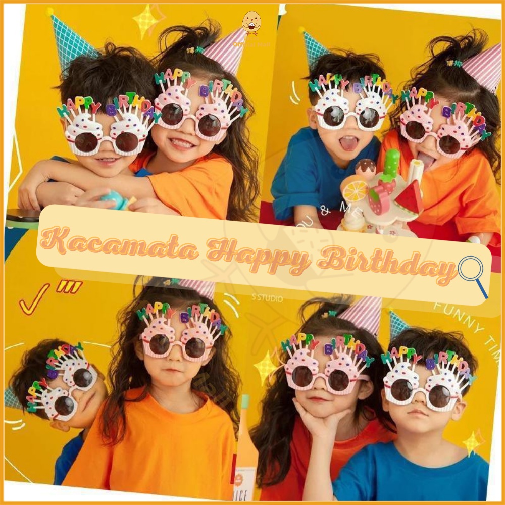 Lacoo Kacamata Happy Birthday untuk dekorasi pesta Kacamata ulang tahun happy Birthday glasses