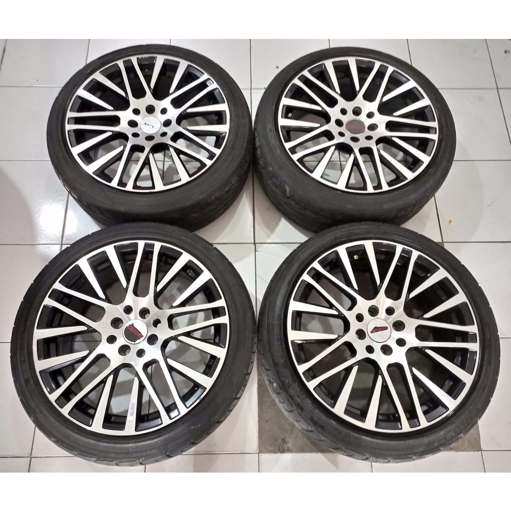 VELG MOBIL SECOND BRAVE RING 17 LEBAR 7,5 PCD 8X100/114 + BAN DUNLOP 205 45 R17