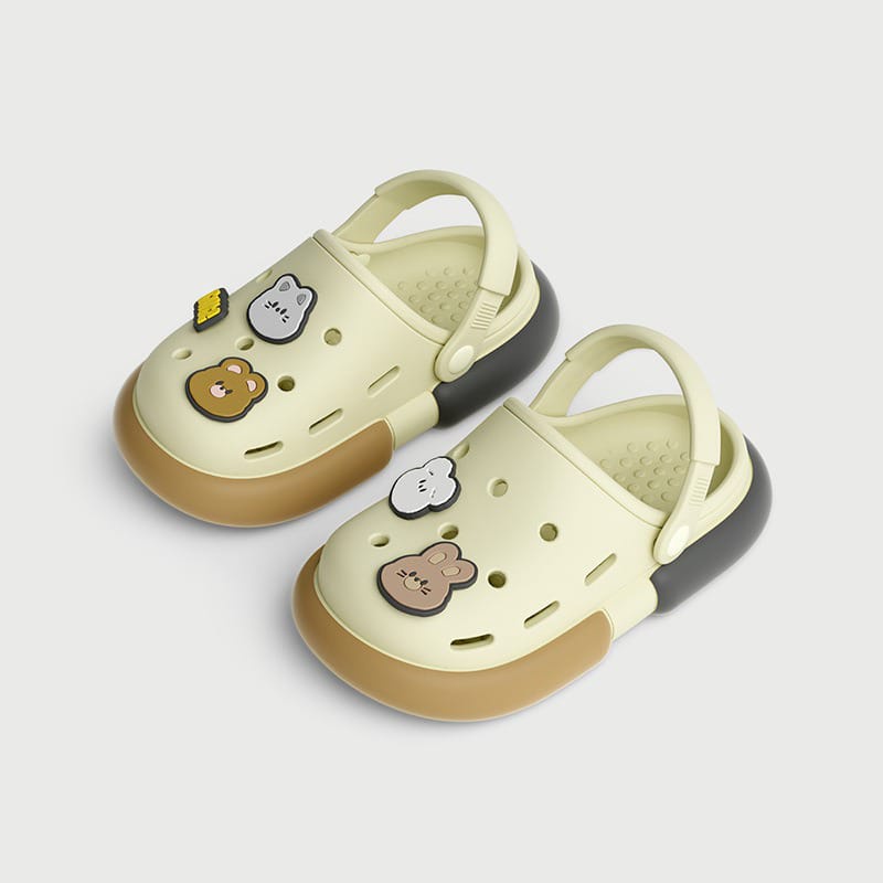 HNK Sandal Anak Cewek Cowok Karet Ringan Slop Slip On Santai Import | CROCS CHERFUL CUTE