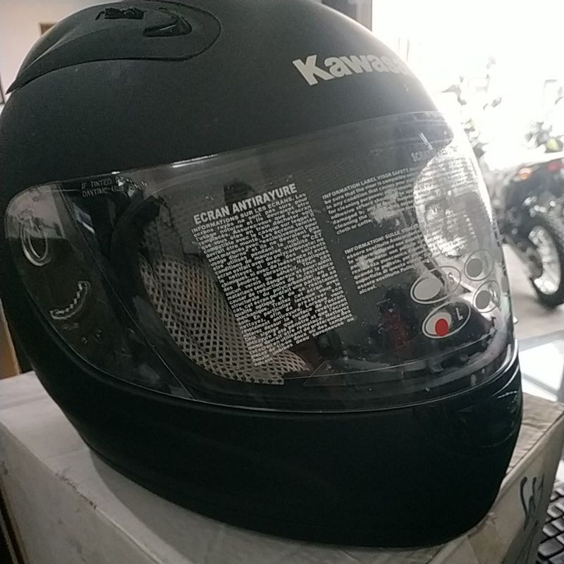 Helm Kawasaki Ninja 250FI, ZX250, Versys Hitam, Helmet Kawasaki Versys Black Matt, Original Kawasaki