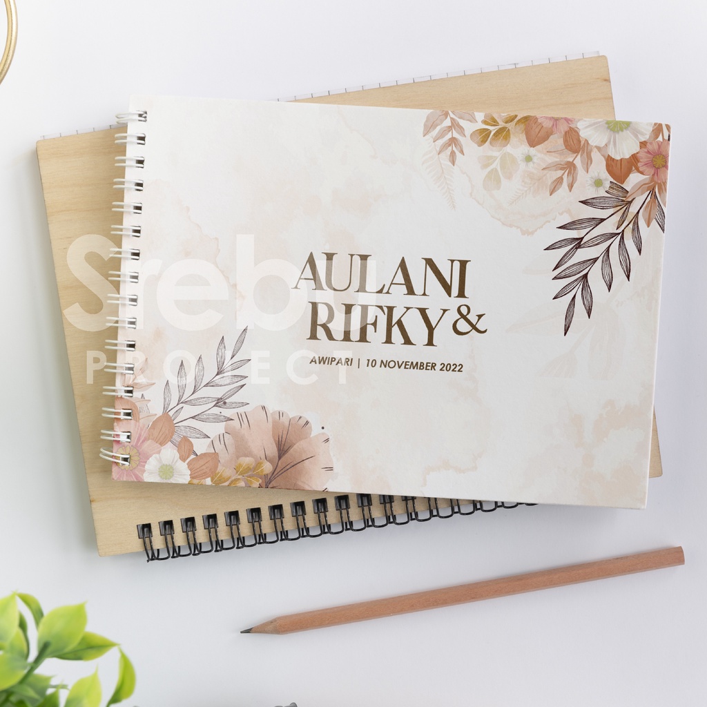 

(SR013) Buku Tamu Pernikahan Hardcover dan Softcover murah / Guest Book Isi 310 Tamu