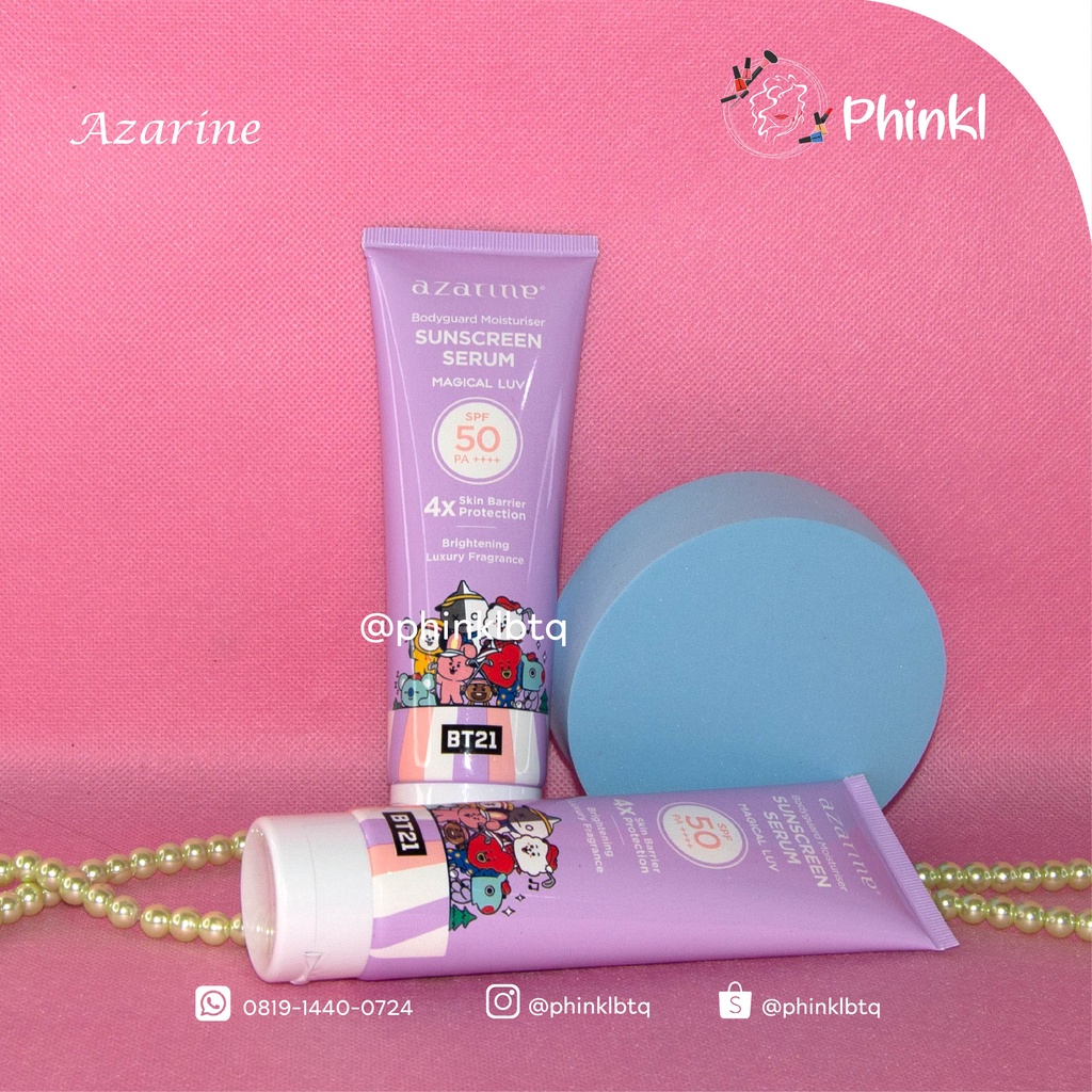 `ღ´ PHINKL `ღ´ Azarine Body Guard sunscreen serum SPF 50++ untuk wajah badan korea BTS