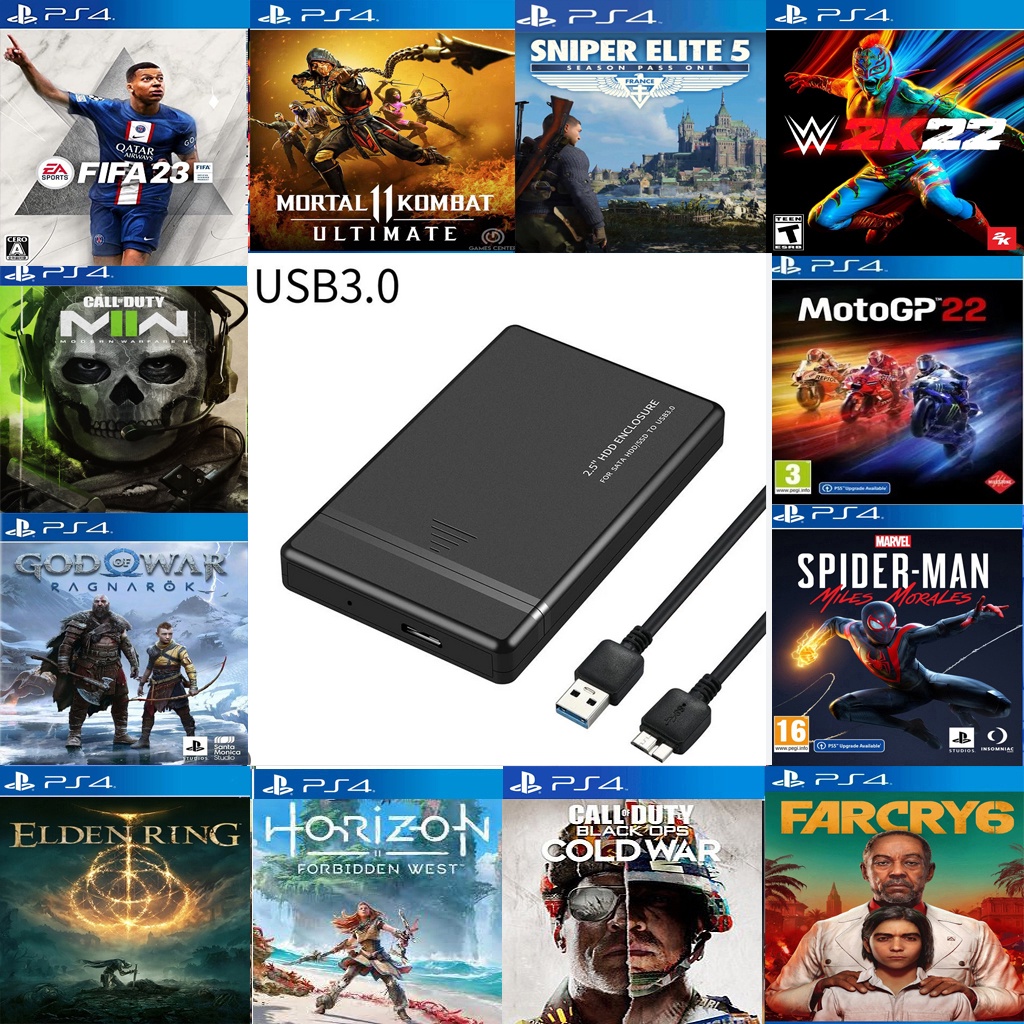 HDD EKSTERNAL PS4 HDD PS4 500GB SUPORT PS4 PRO / SLIM / FAT HEN