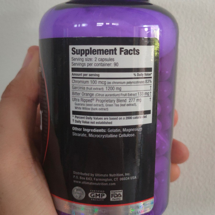 (Bonus Shaker/Sample) Ultimate Nutrition Ultra Ripped Faf 180 Caps