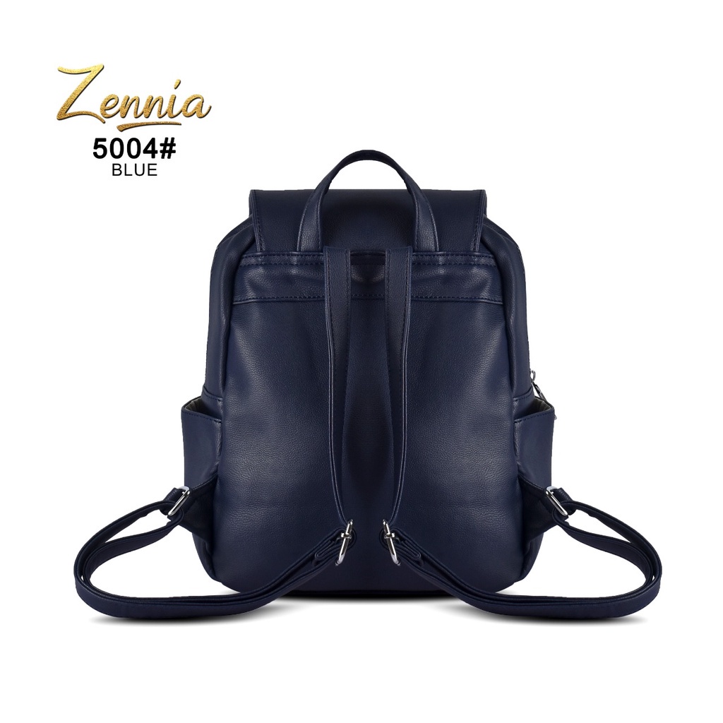 Tas Ransel Kulit Fashion Zennia 5004 Tas Wanita Korea Backpack Punggung Anak Remaja Sekolah Kuliah Kerja Outdoor Trendy Fashion Free Boneka