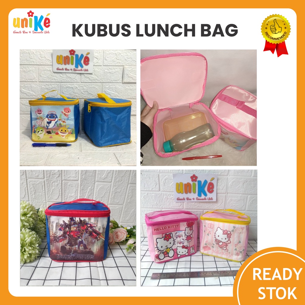 

TAS KUBUS BEKAL ECER LUNCH BAG Goodie bag souvenir ulang tahun anak Harga murah meriah murmer