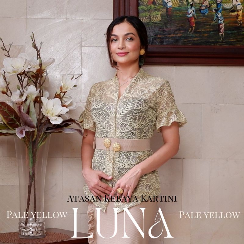 Atasan Kebaya Modern Kartini Lengan Pendek Krinkle Luna