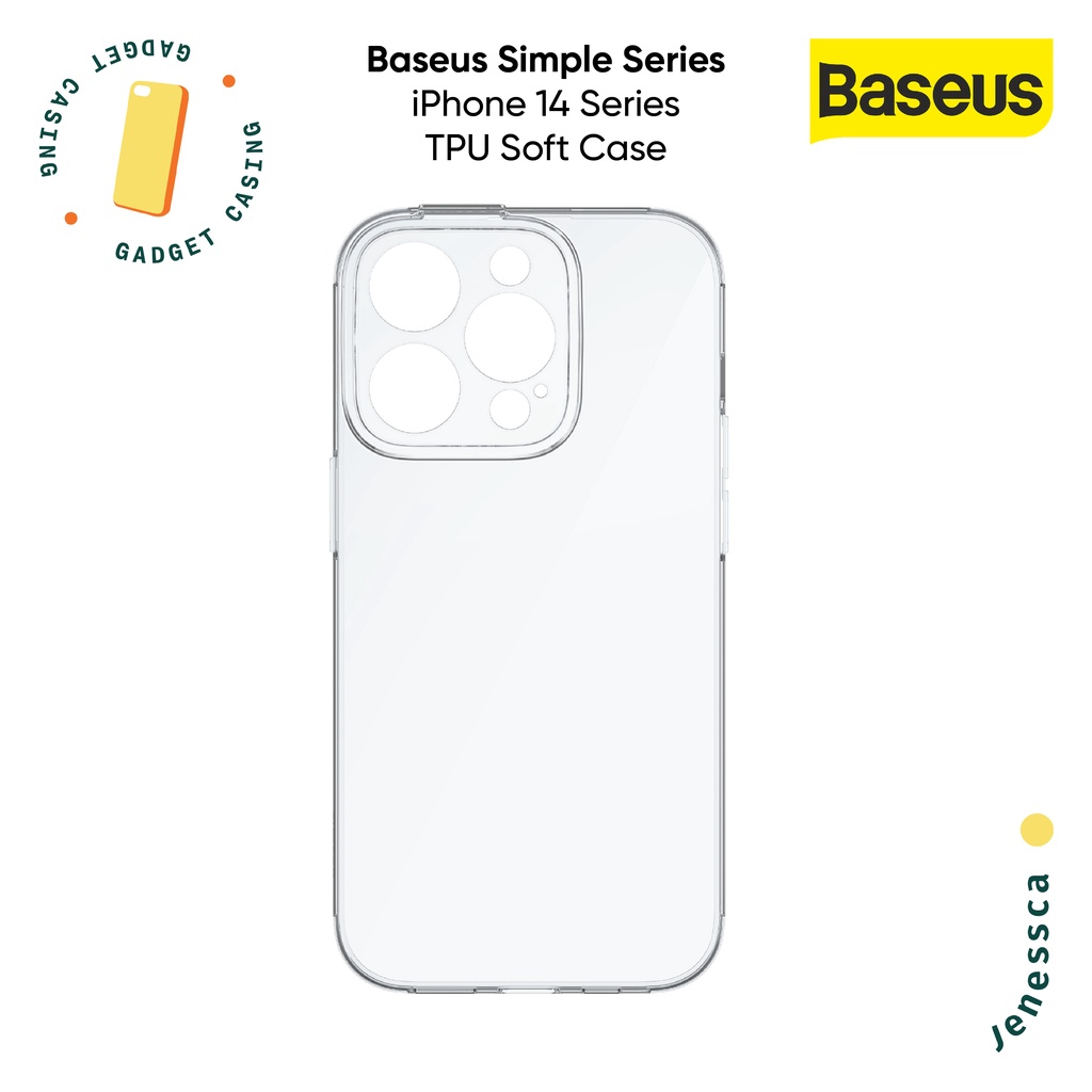 Casing iPhone 14/Plus/14 Pro/Max Baseus Soft Case dgn Pelindung Kamera