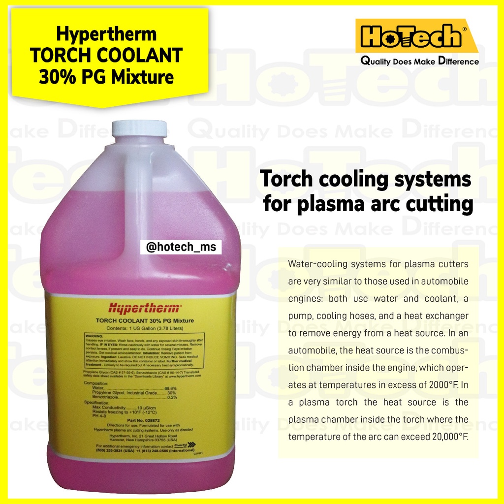 Jual Torch Coolant Systems For Plasma Arc Cutting Hypertherm Torch