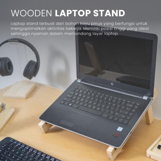 Wooden Laptop Stand / Stand Laptop Kayu