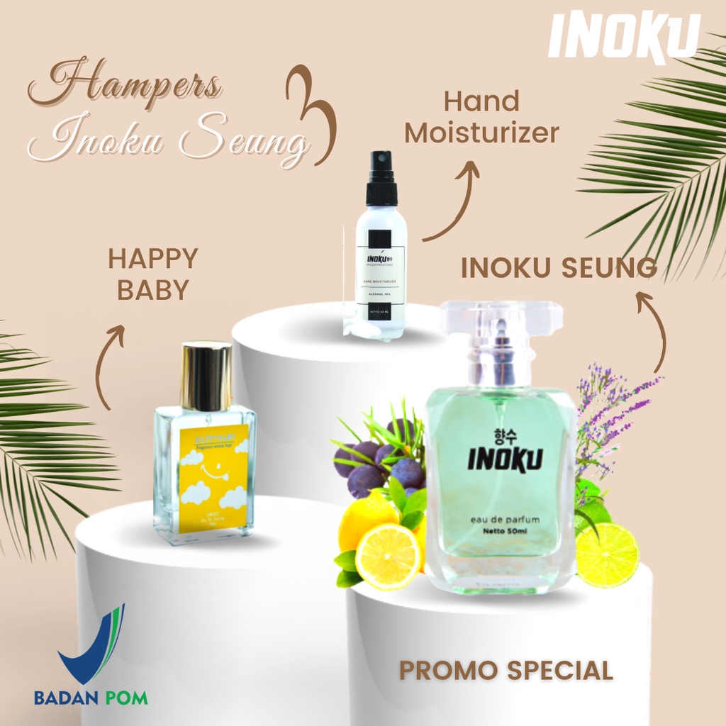 Hampers Parfum Inoku Seung x Happy Baby - Parfum Cowok &amp; Cewek – Hampers Parfum Isi Dua – Eau de Parfum