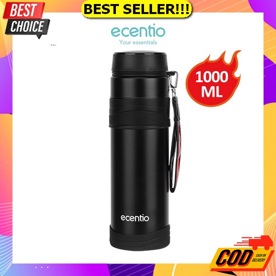 Ecentio Anak-Anak Botol Minum Anak-Anak Kartun Hewan Sippy Cup Penutup Peluru Portabel Botol Ecentio