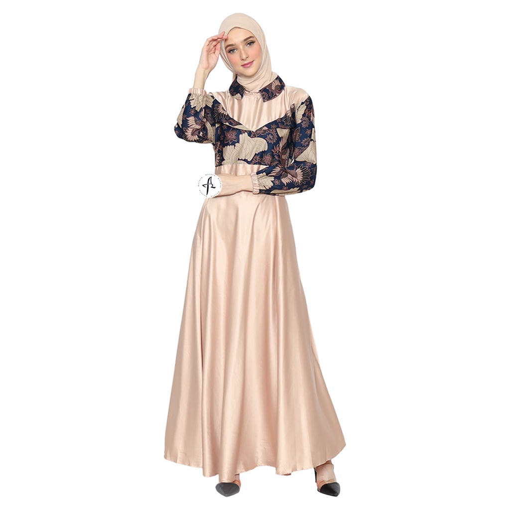 [ FREE HIJAB ] Batik couple keluarga modern terbaru set couple batik keluarga gamis jumbo velvet cream termurah di shopee / Baju couple keluarga terbaru 2022 modern /couple  keluarga untuk pesta pernikahan / Set kapelan keluarga ayah ibu dan anak  ARISIA