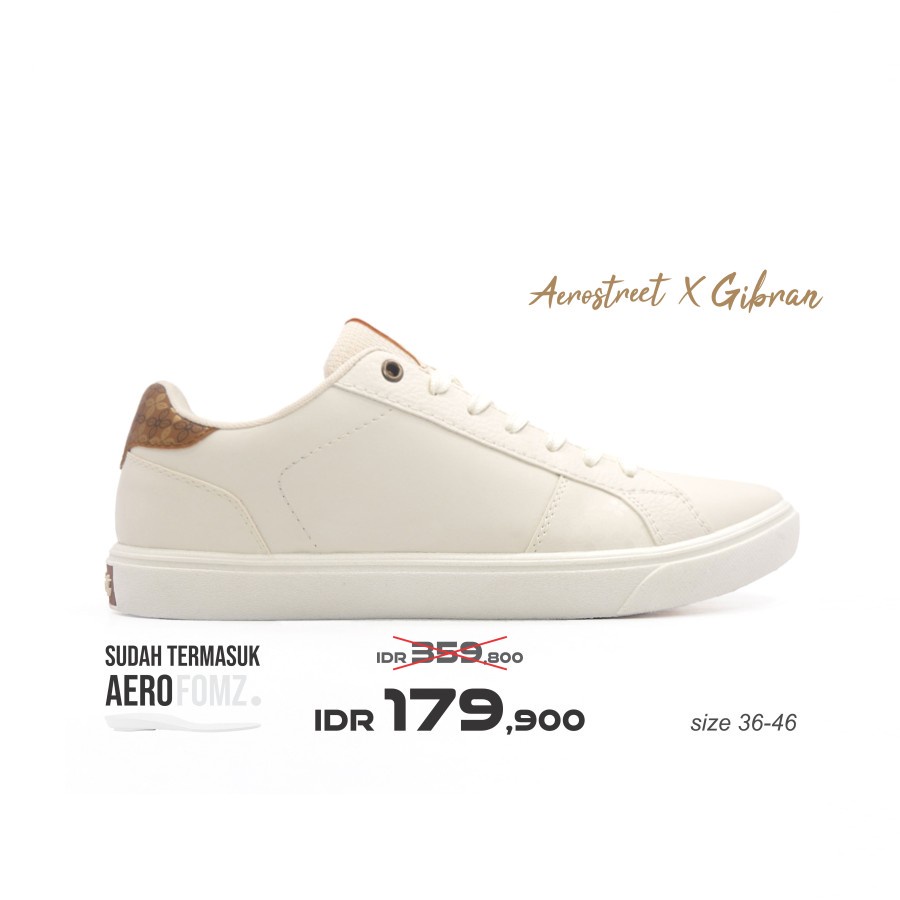 [ORIGINAL] Aerostreet x Gibran 36 - 46 Putih Emas