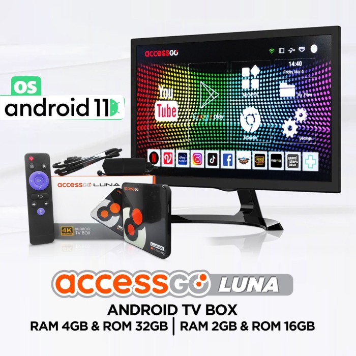 Produk Terbaru Accessgo Luna Android Tv Ram 2Gb Rom 16Gb