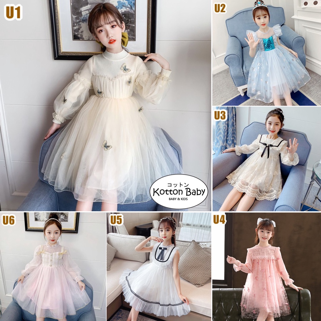 3-8thn | DRESS BAYI ANAK [KUALITAS IMPOR] GAUN BAYI PESTA ELEGAN FORMAL PEREMPUAN HC U catalog