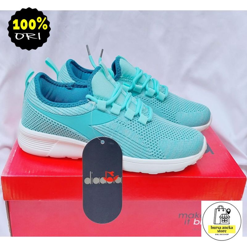 TERMURAH Sepatu Running Lari Wanita DIADORA CORSICA Original Biru Tosca Size 36