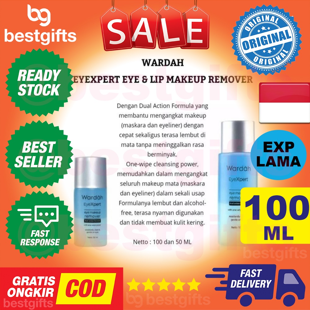 WARDAH EYEXPERT EYE &amp; LIP MAKE UP REMOVER PENGHAPUS MAKEUP 100 ML