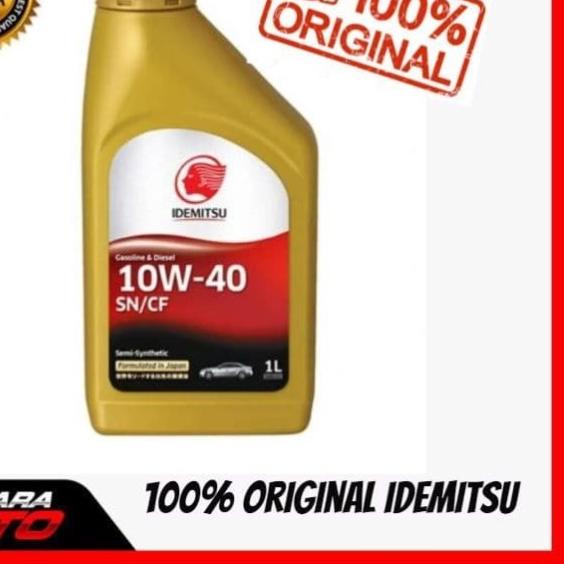 Oli Mesin Mobil Idemitsu 1L 10W/40 10/40 10W40 10W-40 10-40 SN/CF