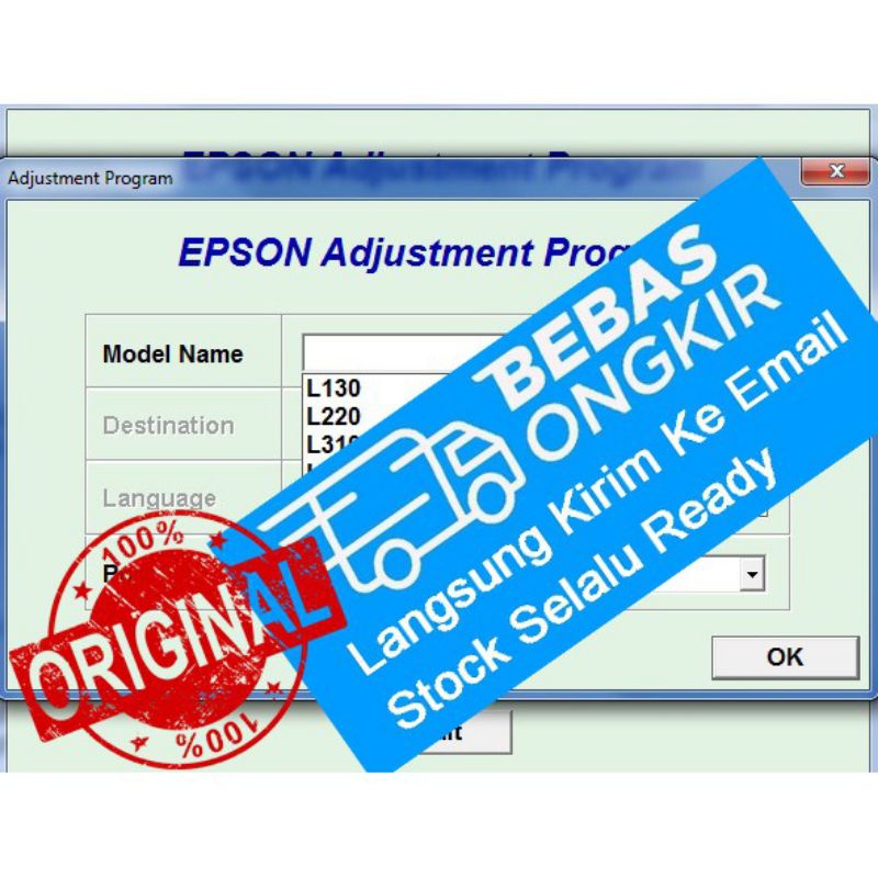 Jual Resetter Epson L130 L220 L310 L360 L365 Reset Epson L130 L220 2661