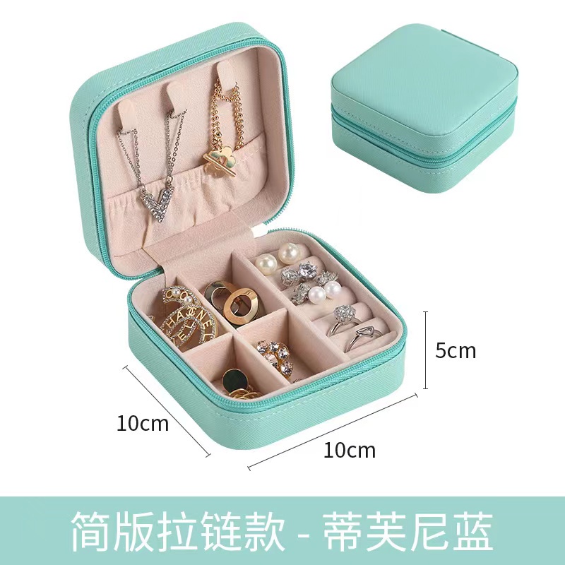 Kotak Tempat Perhiasan Travel Jewelry Box Penyimpanan Anting Kalung Gelang Cincin Emas Portable