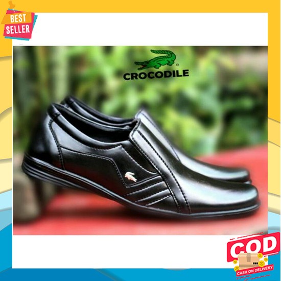 Pantofel Frr Vol Ii Sepatu Slop Slip On Import Pria Formal Ambigo - Hitam, 42 Sepatu Pantofel Kulit 