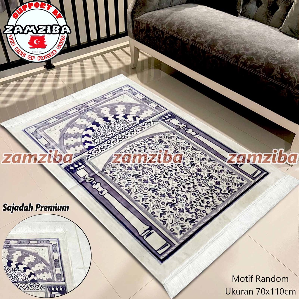 Sajadah Turkey Tebarbaru Kualitas Premium Bahan Halus Perlengkapan Sholat Sejadah Zamziba